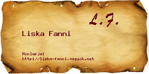 Liska Fanni névjegykártya