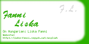 fanni liska business card